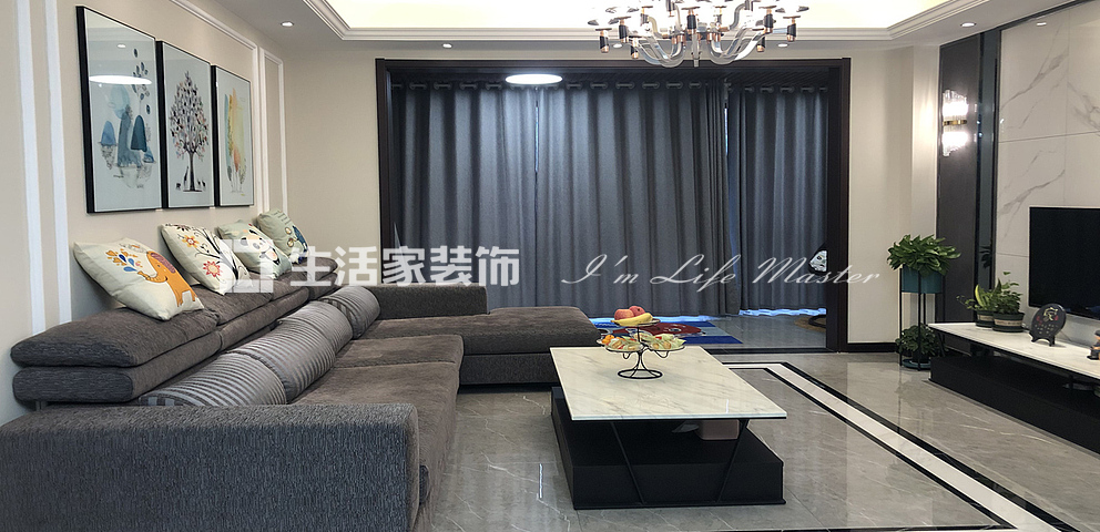 飘窗金马高悦府 137㎡ 新中式风格