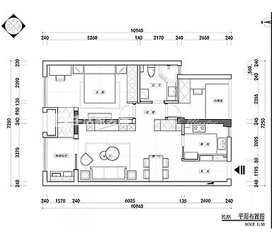 户型图华硕天韵 110m²  北欧风格