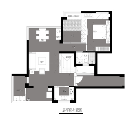 户型图东亚溪雅香舍 106㎡ 现代风格