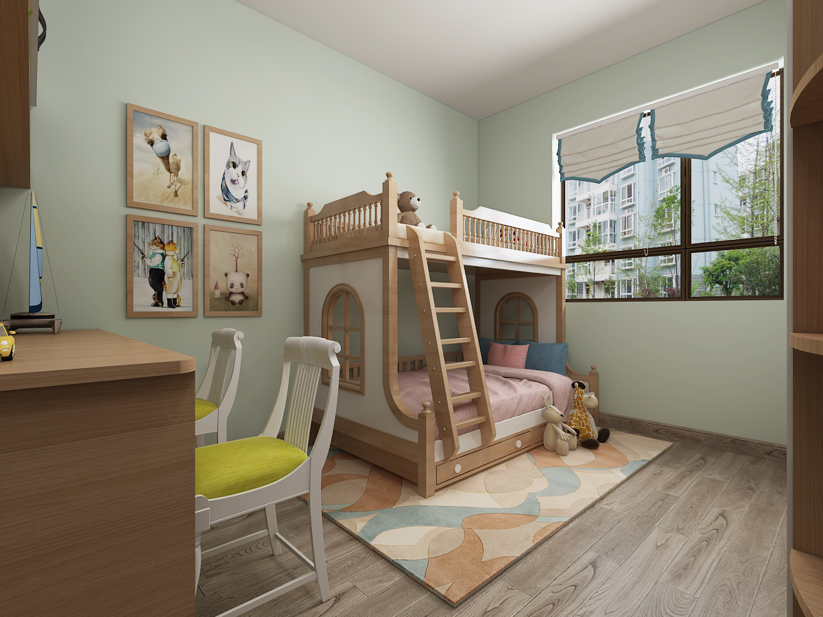 儿童房新房装修      北欧风格