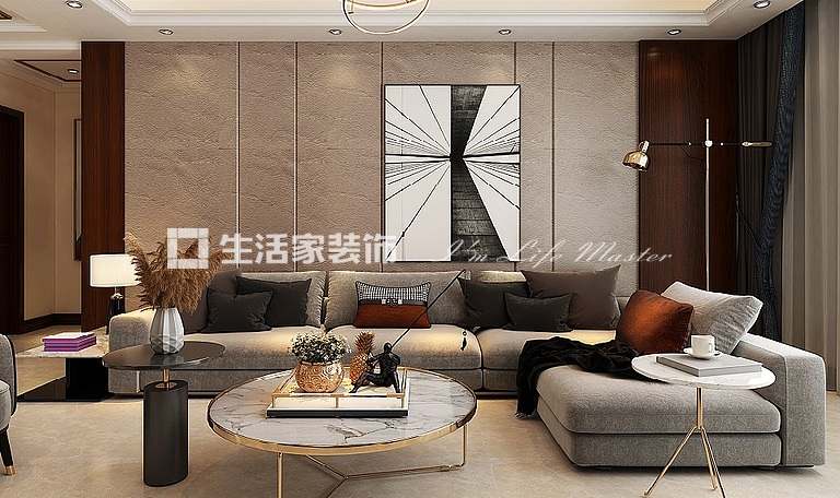 吊顶万科樟宜翠湾 125m² 现代轻奢