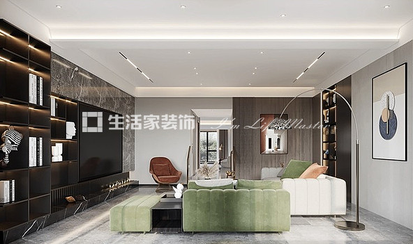 储物柜贵阳保利公园-320㎡-现代轻奢风格