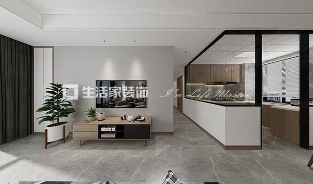 飘窗桃李湖滨 91m² 现代简约风格