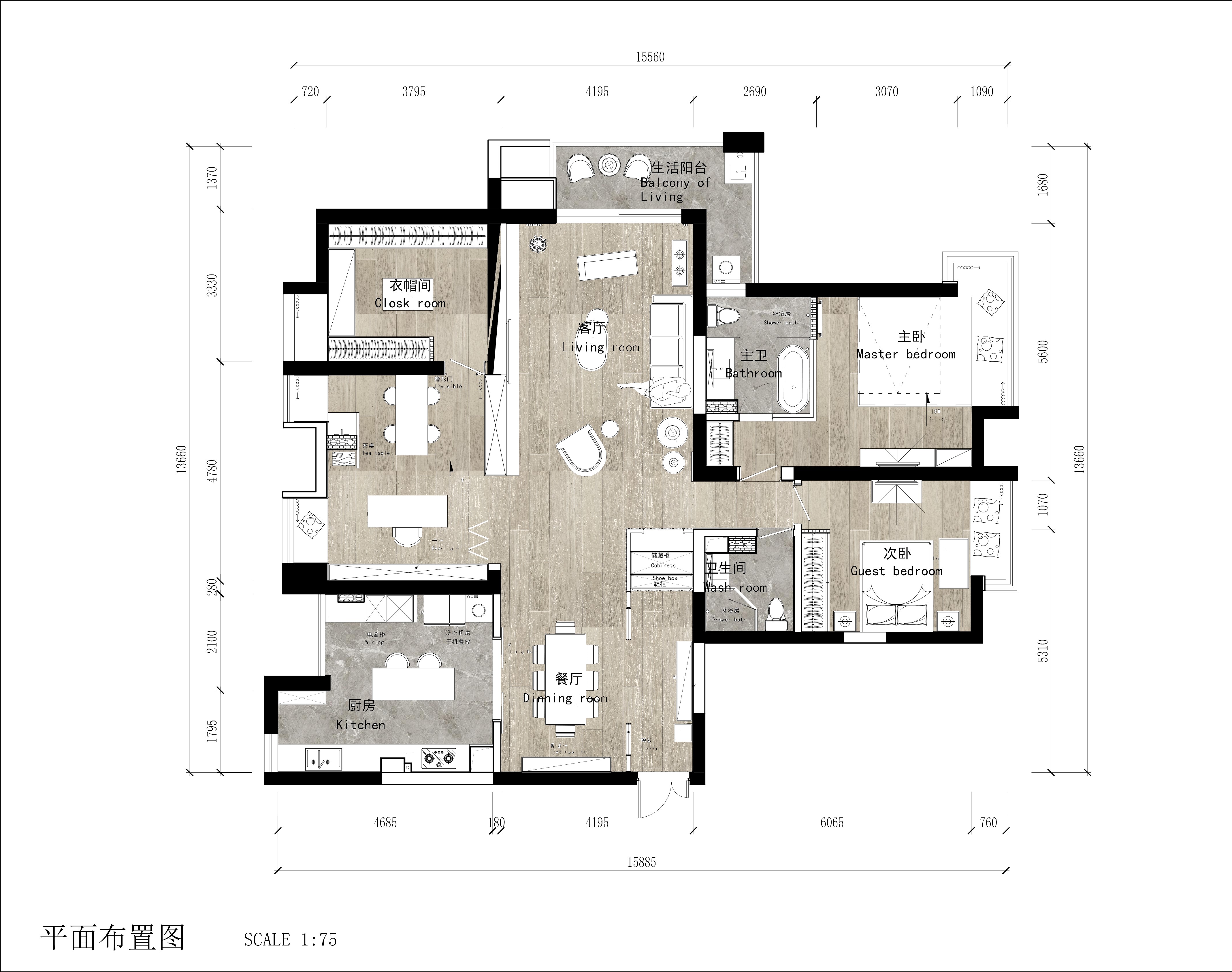 户型图十大装修风格 现代简约风