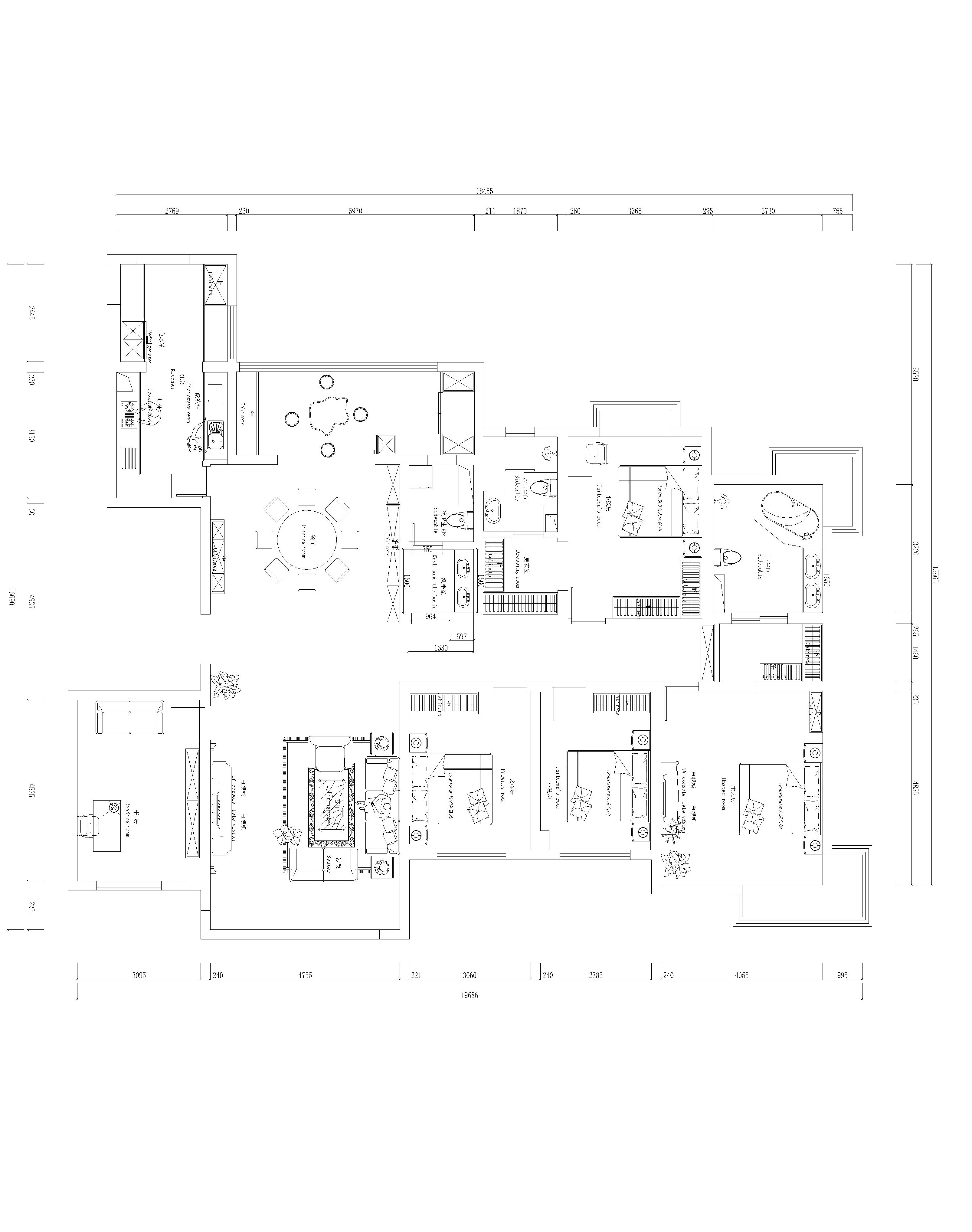 户型图别墅装修 装修方案 实景案例