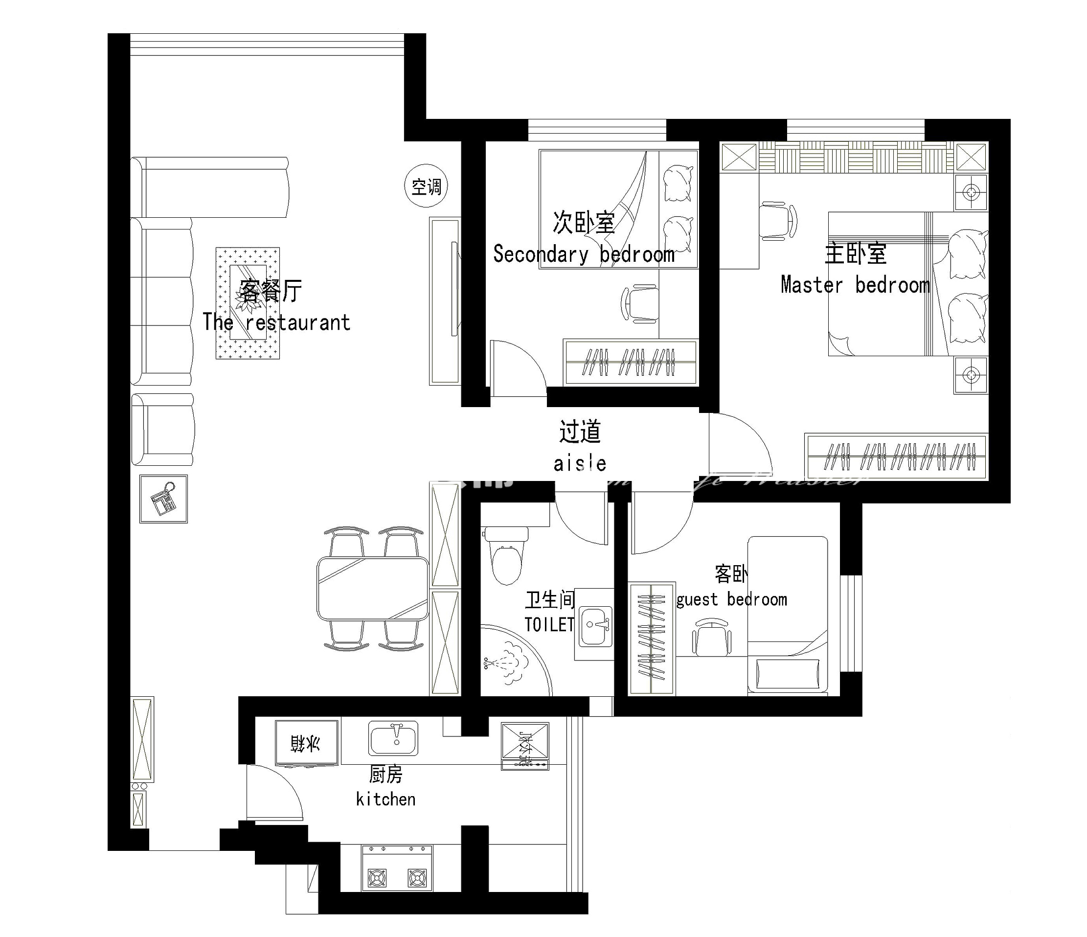 户型图生活家装饰，现代，简约