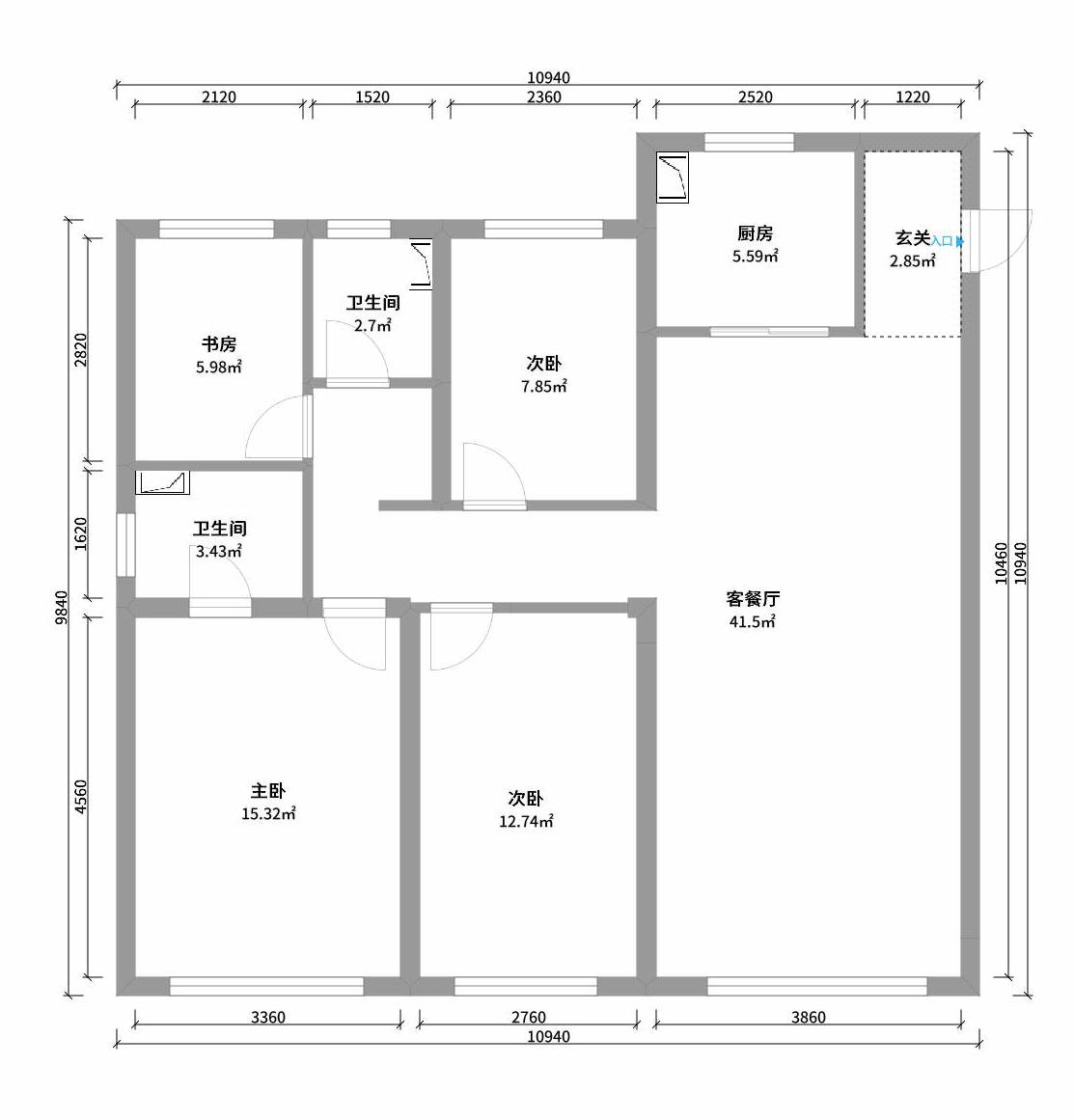 户型图现代简约