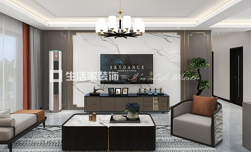 其他万科大溪谷 164m² 新中式风格