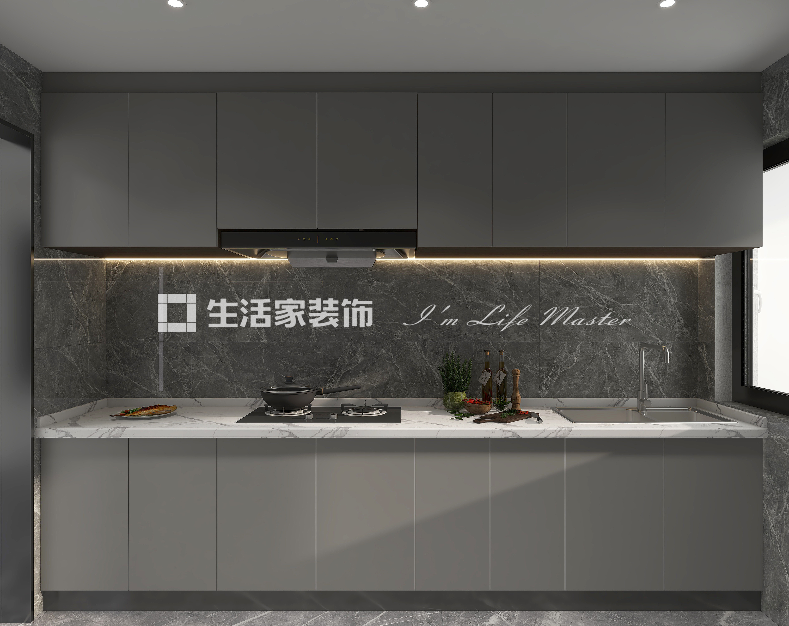 吊顶阅山湖云著-145㎡-现代轻奢风格