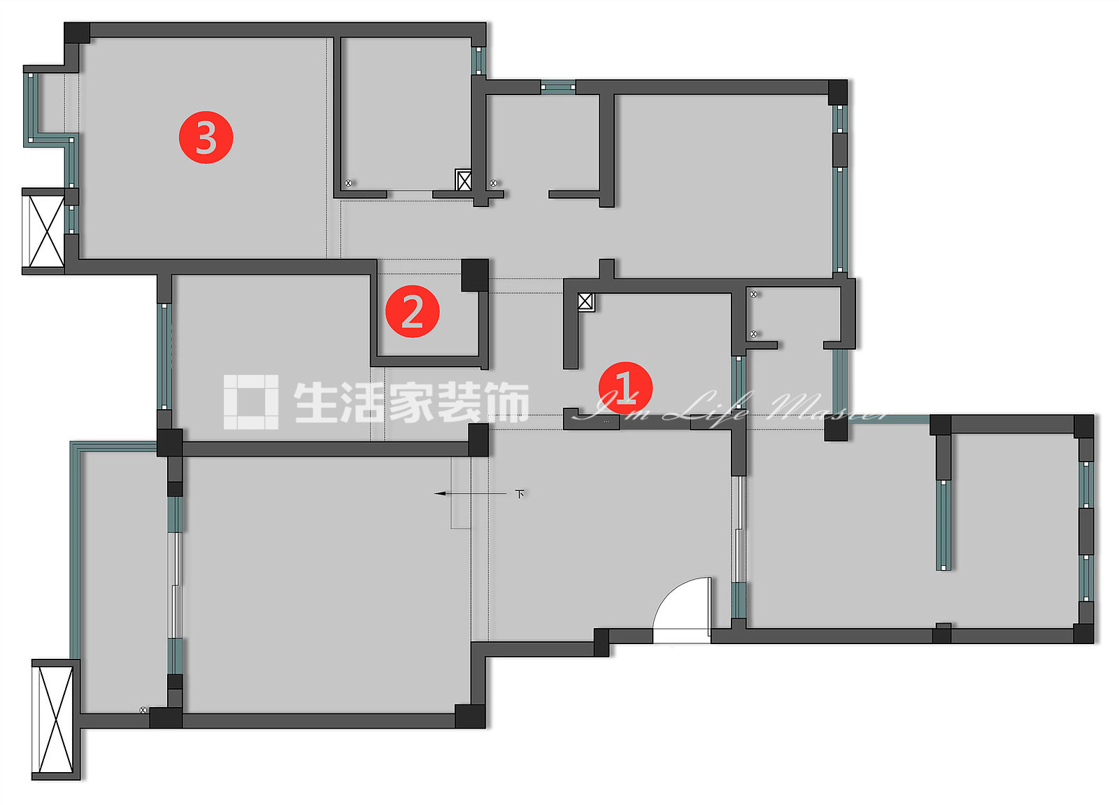 户型图生活家装饰，现代，简约