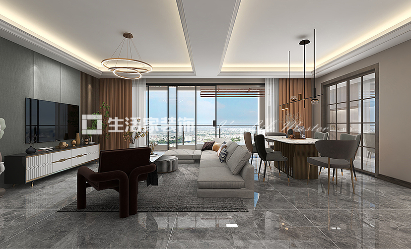 龙湖景粼天著-114㎡-现代轻奢风格