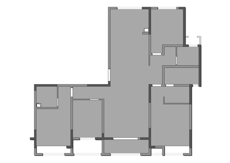 户型图189平现代轻奢三室两厅装修案例