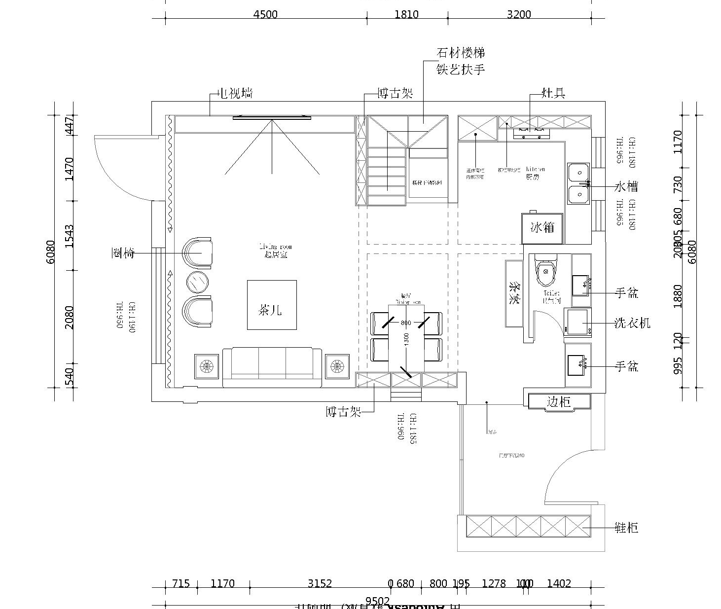 户型图金地长湖湾装修效果图，新古典风格装修案例效果图，天津生活家装饰装修案例效果图