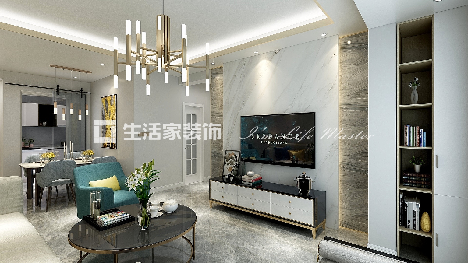 吊顶新世界-110㎡-现代风格