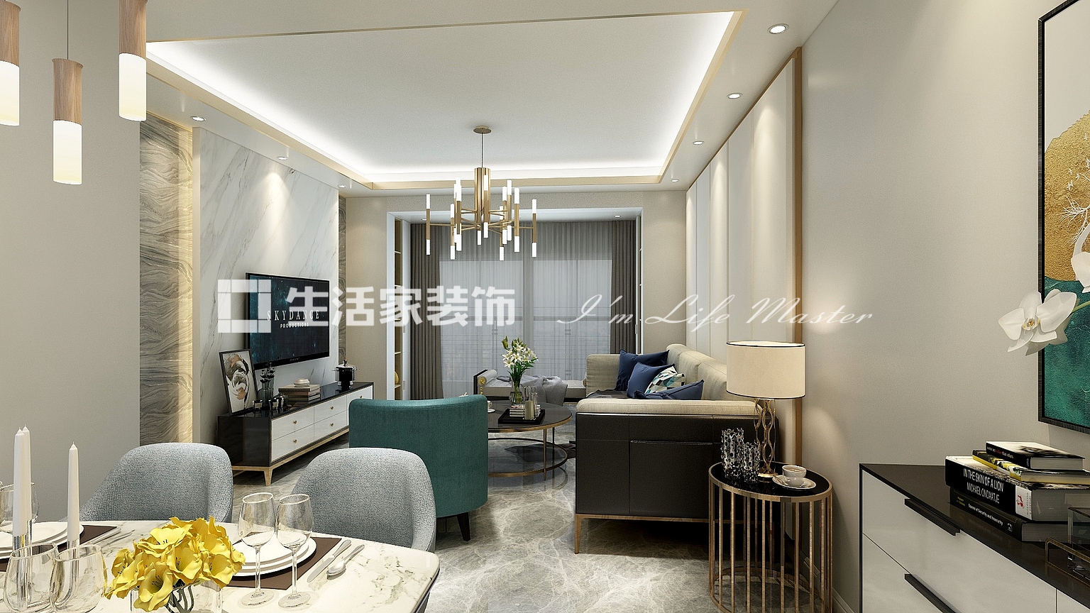 吊顶新世界-110㎡-现代风格