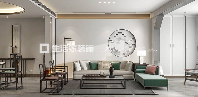 吊顶都市国际-150㎡-现代中式风格
