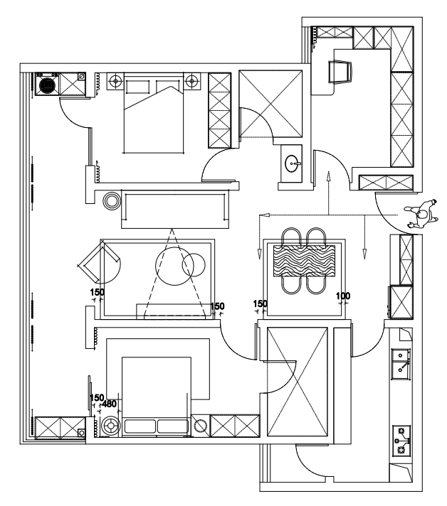 户型图春城大观 128㎡ 法式中古风