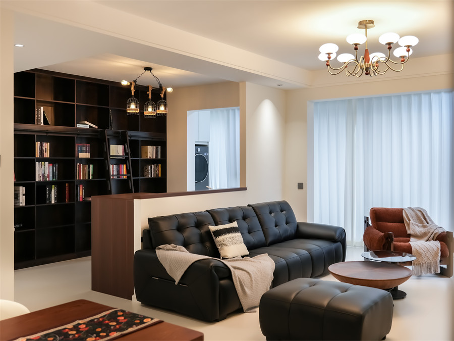 书香云海 128㎡ 奶油中古风