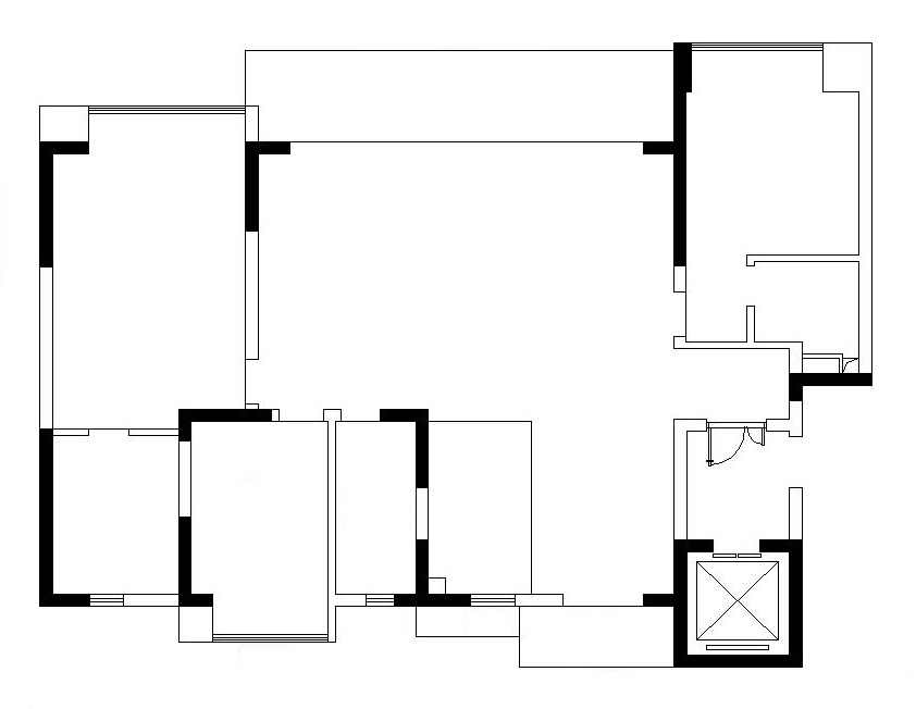 户型图山海春风 165㎡ 意法混搭