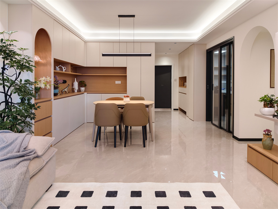 储物柜长水航城 105㎡ 原木奶油风