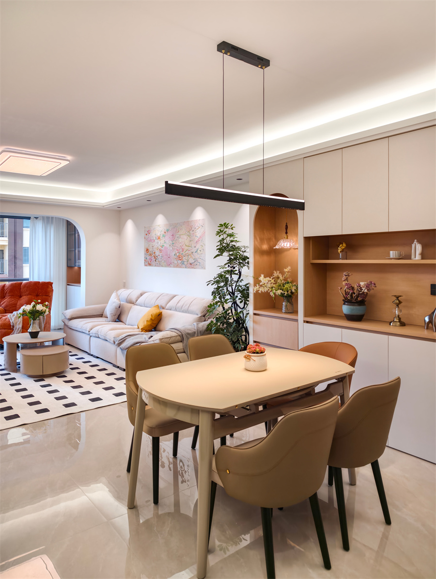 储物柜长水航城 105㎡ 原木奶油风