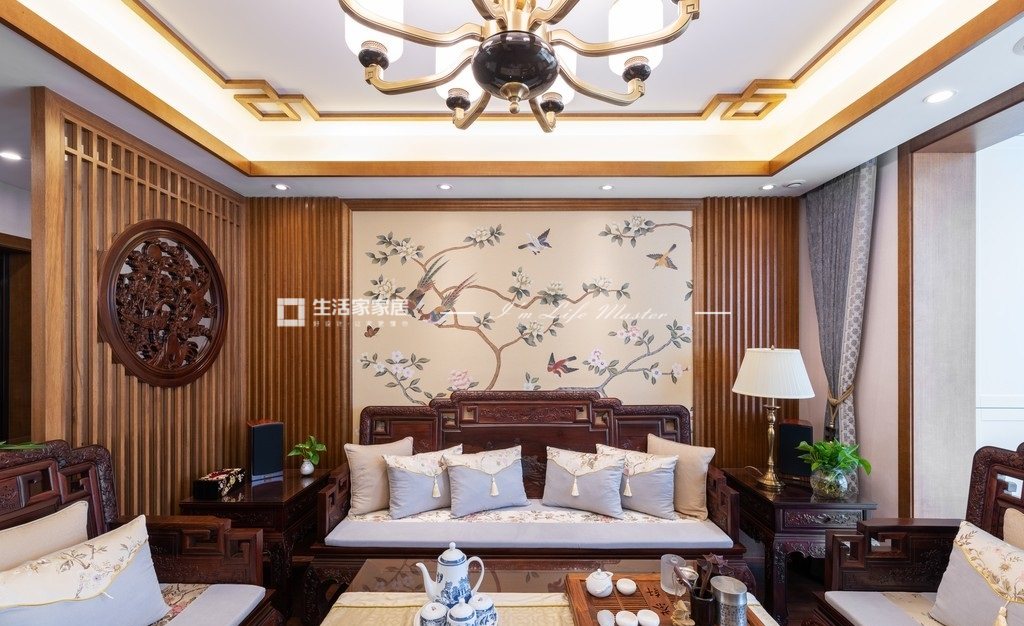 110平米中式風(fēng)格裝修