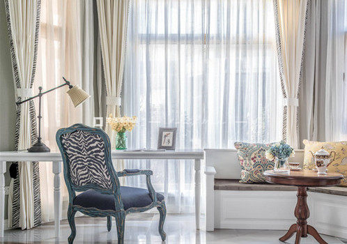 客廳灰色墻裝修搭配什么顏色的窗簾