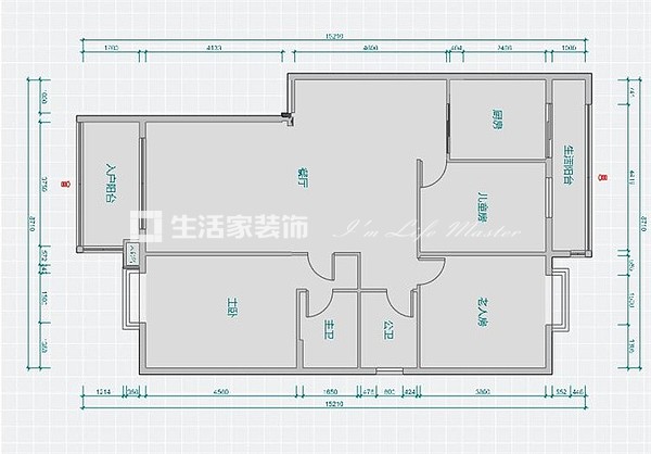 户型图华西小区 105㎡  现代轻奢混搭装修案例