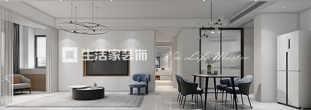 飘窗招商雍景湾72m² 现代简约风格装修案例