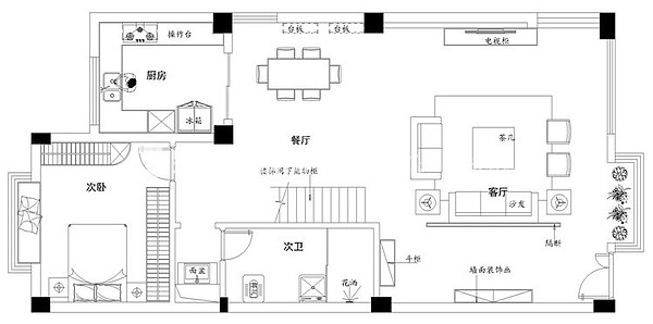 户型图滇池星城170㎡现代简约装修案例