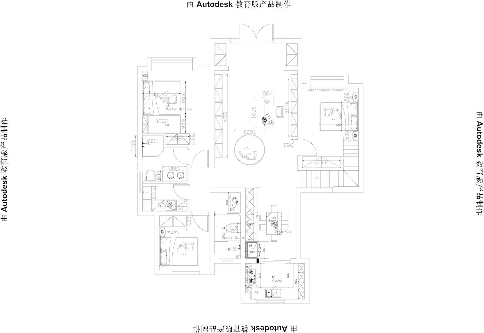 轻奢户型图装修效果图