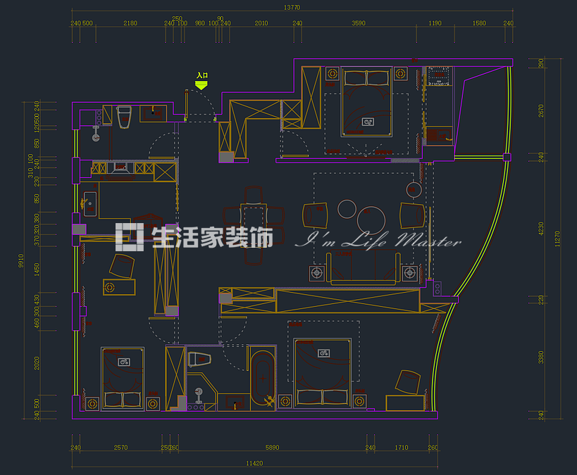 户型图城市之光117m²轻奢款
