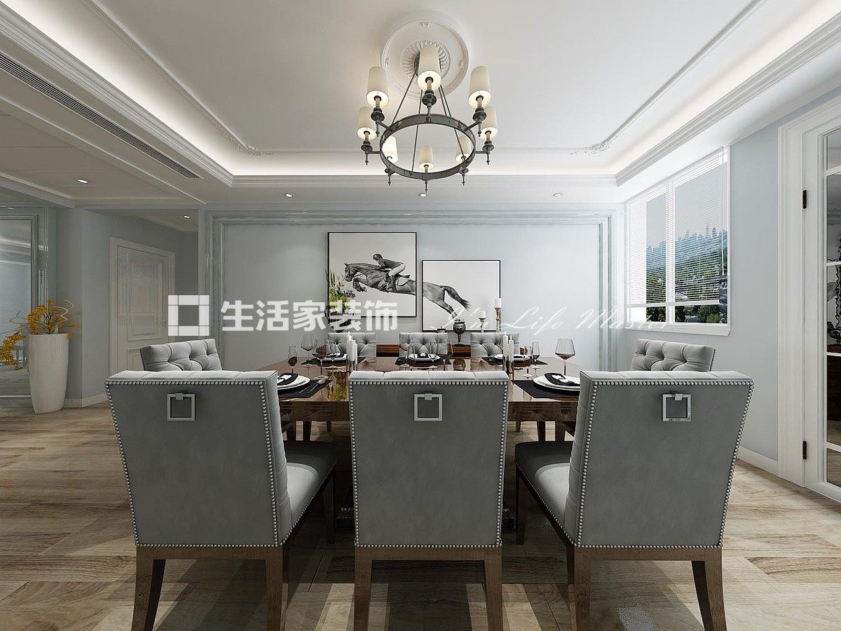 吊顶创意soho183m² 简美风格