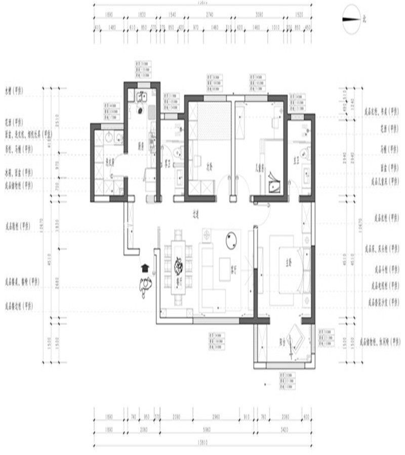 现代户型图装修效果图