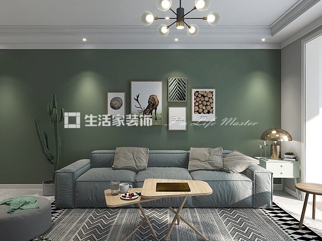 飘窗御景天城-100㎡-北欧风格