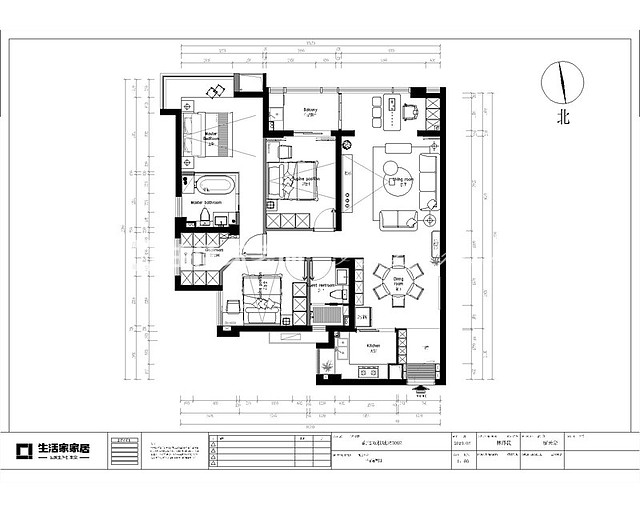 户型图融信双杭城 - 113m²- 现代简约风格