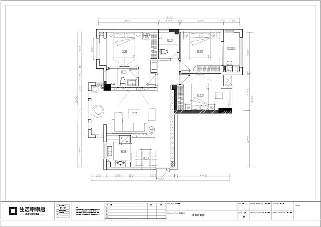 户型图浦口新城 - 120m²- 现代简约风格