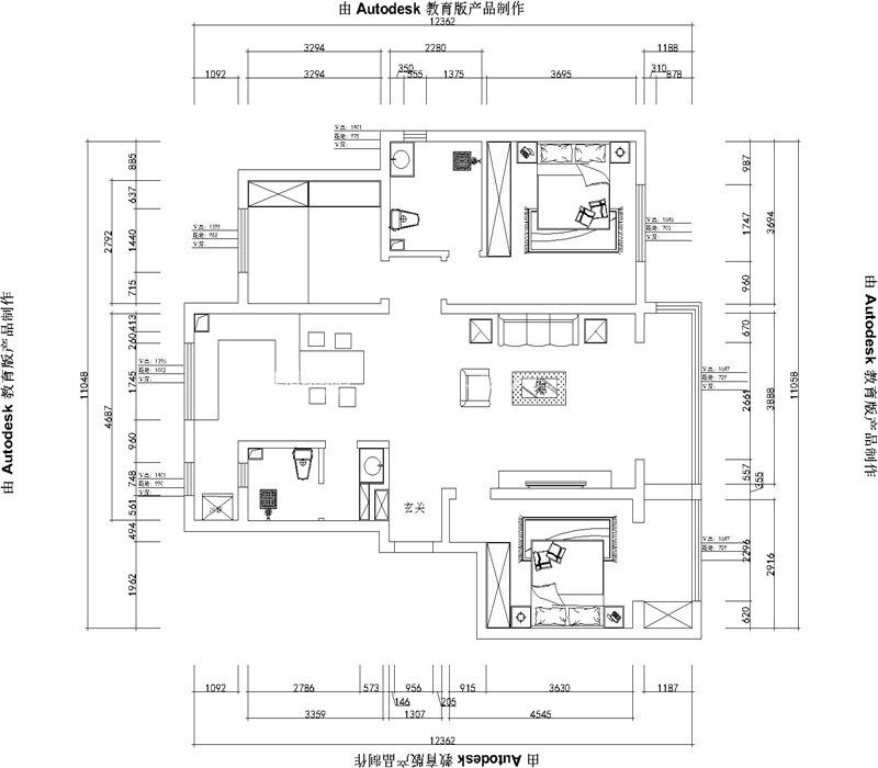 現代戶型圖裝修效果圖