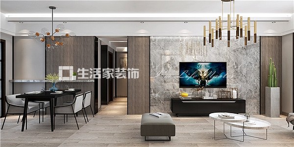 吊顶润城  129㎡ 现代轻奢 生活家家居