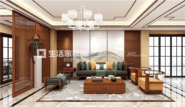 电视墙众合东苑 500㎡ 中式风格 生活家家居