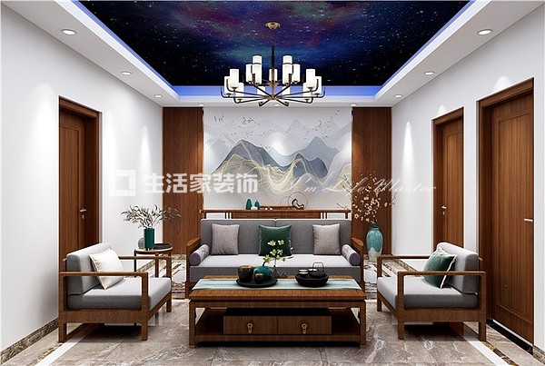 电视墙众合东苑 500㎡ 中式风格 生活家家居