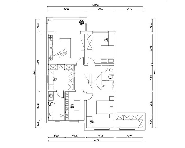 户型图白麓城 140㎡ 新中式 生活家家居