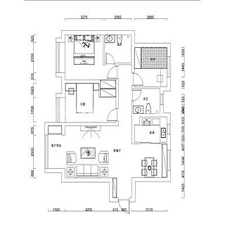 中国mall 115平三室两厅户型解析