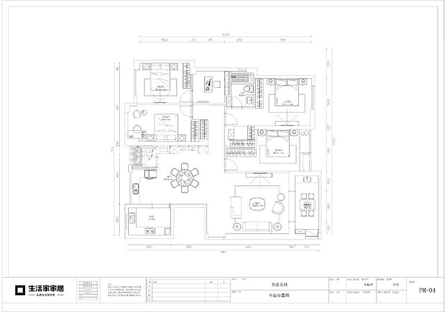 户型图福清香溪美地,170m²新中式风格