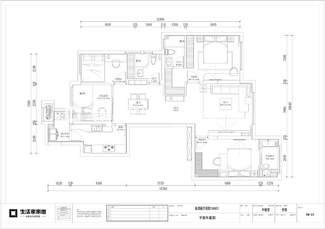 户型图融侨官邸,108m²现代简约风格