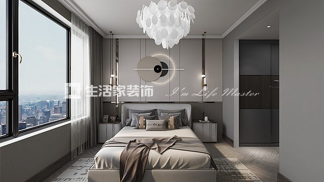 电视墙贵阳龙湖景粼天著,145㎡现代轻奢风格