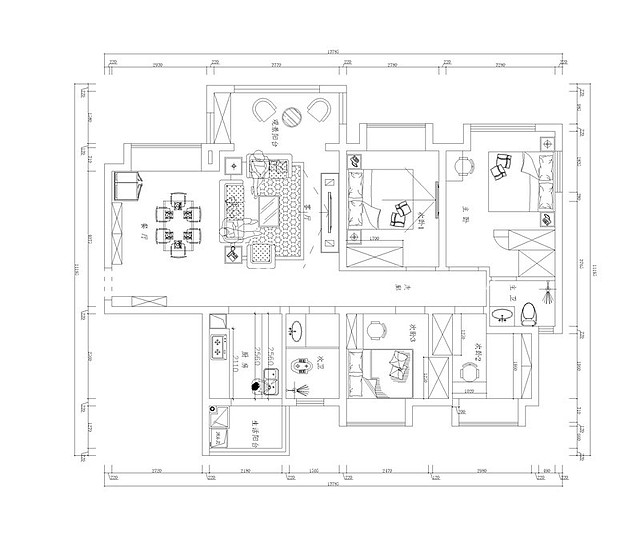 户型图石榴紫宸府120㎡现代风格装修