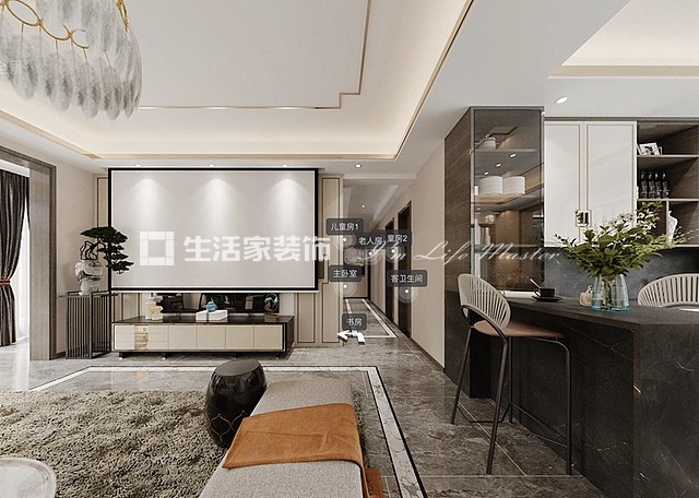 储物柜贵阳未来方舟-180㎡-轻奢风格