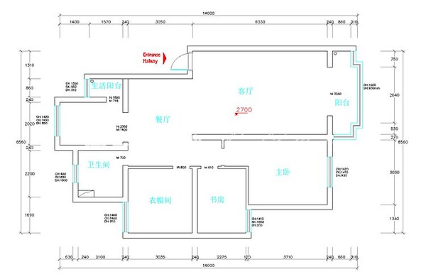 户型图锦苑花园 85m² 现代轻奢