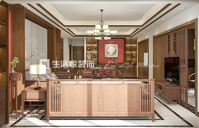 飘窗贵阳首钢之光-190㎡新中式风格